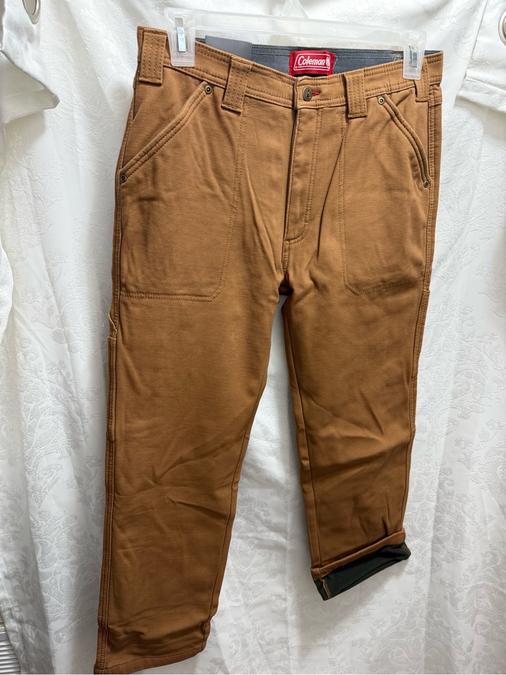 Coleman Tan Brown Work Fleeced-lined Cargo Pants